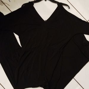 Black jumpsuit with cold shoulders